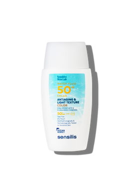 Сонцезахисний антивіковий флюїд з тоном Sensilis Waterfluide 50+ Color 8428749913603 фото